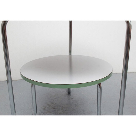 Image 1 of Vintage Art Deco salontafel in chroom en formica, jaren 1930