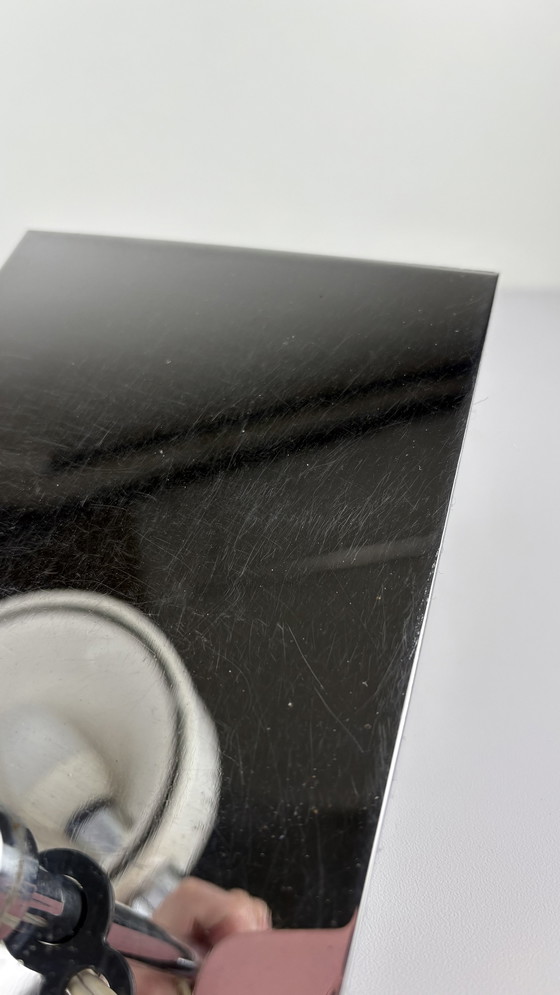 Image 1 of Vintage Metalen Bureaulamp Robert Sonneman Wit Chroom