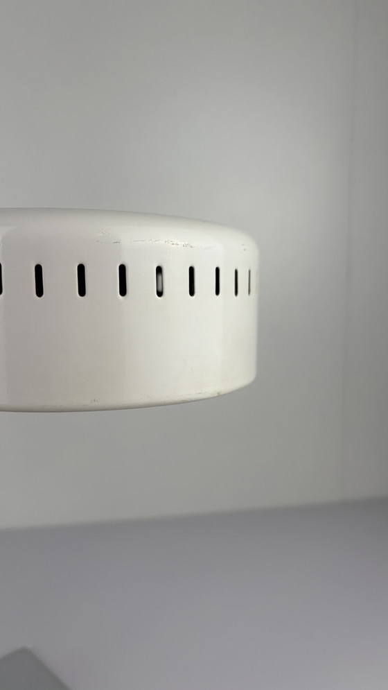 Image 1 of Vintage Metalen Bureaulamp Robert Sonneman Wit Chroom