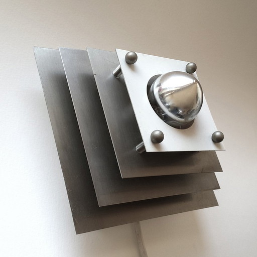 Metalen wandlamp Mid Century, 1970