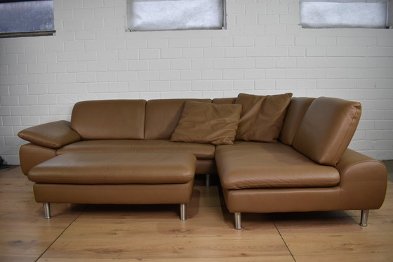 Image 1 of Leder Sofa Loop Willi Schillig Met Kruk En Verstelbare Rugleuning Leder Bank Leder Hoekbank Sofa Hoekbank