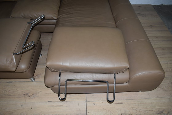 Image 1 of Leder Sofa Loop Willi Schillig Met Kruk En Verstelbare Rugleuning Leder Bank Leder Hoekbank Sofa Hoekbank