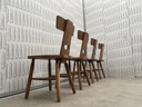 4X Vintage Brutalist Design Stoelen