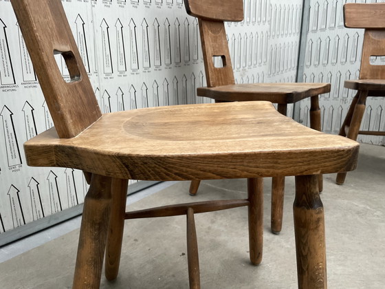 Image 1 of 4X Vintage Brutalist Design Stoelen