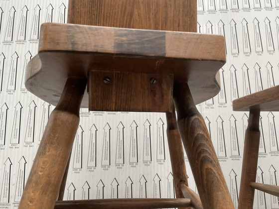 Image 1 of 4X Vintage Brutalist Design Stoelen