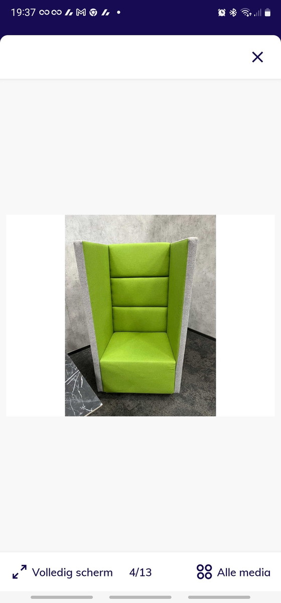 Image 1 of Akoestische  Lounge Set Groen/Grijs