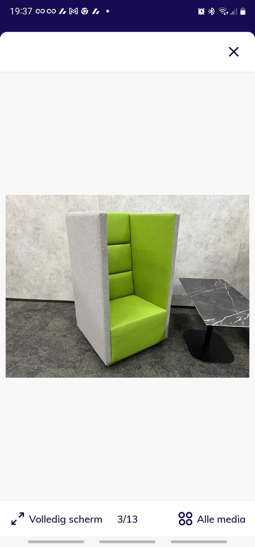 Akoestische  Lounge Set Groen/Grijs