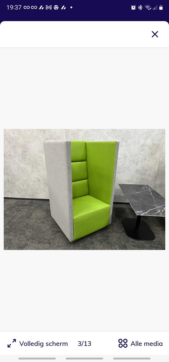 Image 1 of Akoestische  Lounge Set Groen/Grijs