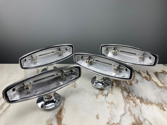 Image 1 of Wandlampen, Art Deco, Post Modern, Luxe Verlichting, Jorge Pensi, Aluminium, Magnesium, Zilver, Vintage