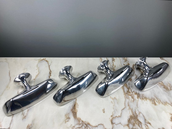 Image 1 of Wandlampen, Art Deco, Post Modern, Luxe Verlichting, Jorge Pensi, Aluminium, Magnesium, Zilver, Vintage