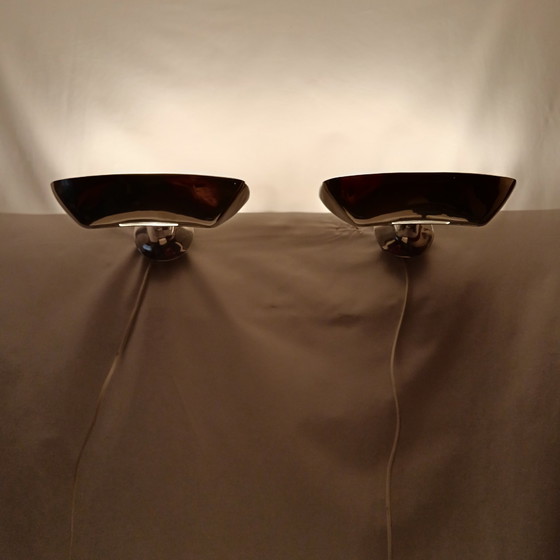 Image 1 of Wandlampen, Art Deco, Post Modern, Luxe Verlichting, Jorge Pensi, Aluminium, Magnesium, Zilver, Vintage