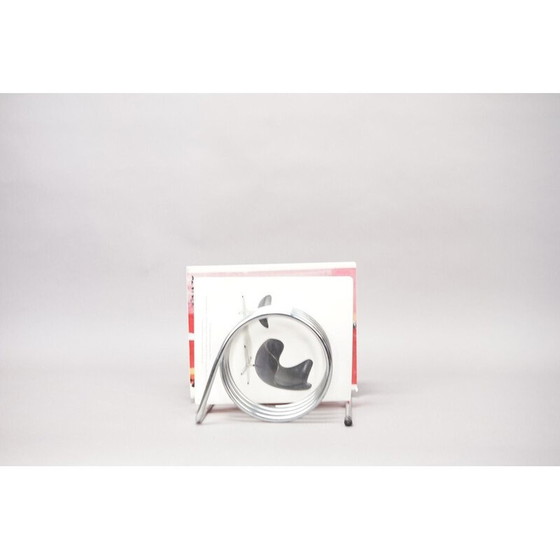 Image 1 of Vintage massief metalen tijdschriftenrek, Duitsland 1979