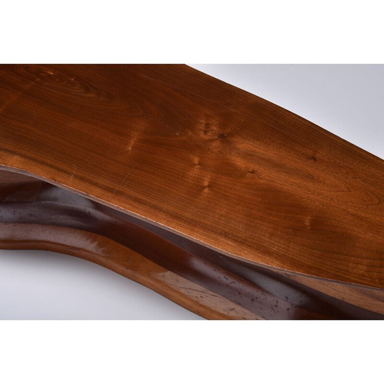 Image 1 of Vintage wenga en massief houten salontafel door Gerald Mccabe studio craft, 1970