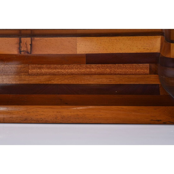 Image 1 of Vintage wenga en massief houten salontafel door Gerald Mccabe studio craft, 1970