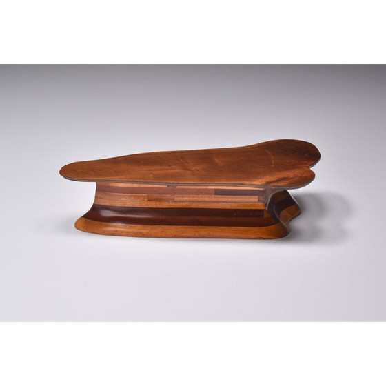 Image 1 of Vintage wenga en massief houten salontafel door Gerald Mccabe studio craft, 1970