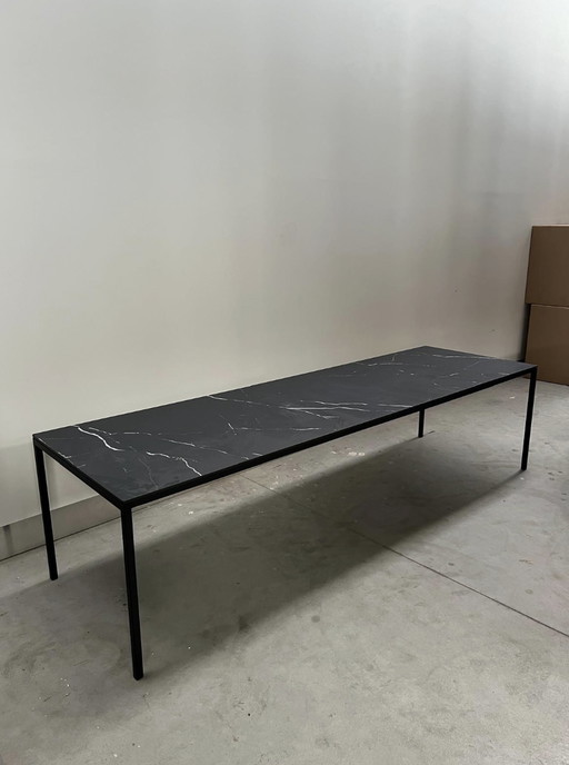 Keramische eettafel - Nero Marquina - 300x90 cm