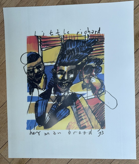 Image 1 of 4x Herman Brood - Little Richard, Hank Williams, Elvis Presley En Chat Baker