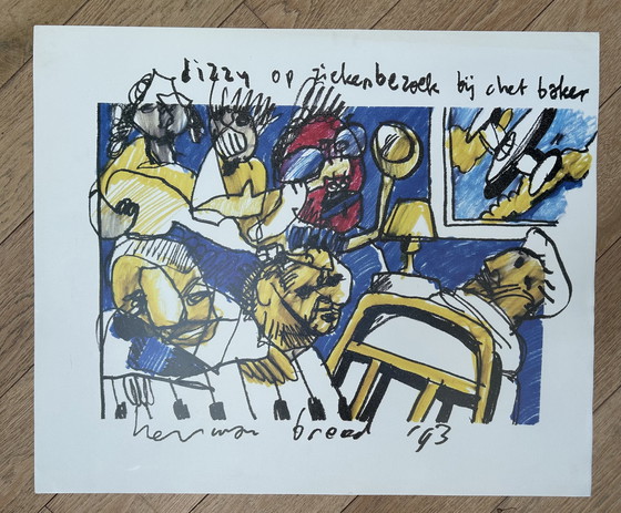 Image 1 of 4x Herman Brood - Little Richard, Hank Williams, Elvis Presley En Chat Baker