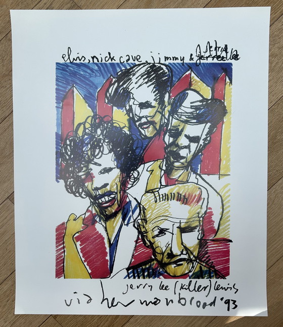 Image 1 of 4x Herman Brood - Little Richard, Hank Williams, Elvis Presley En Chat Baker