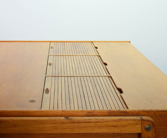 Image 1 of Clausen en Maerus Eiken Houten Design President Schrijftafel Voor Eden, Nederland, 1960S.