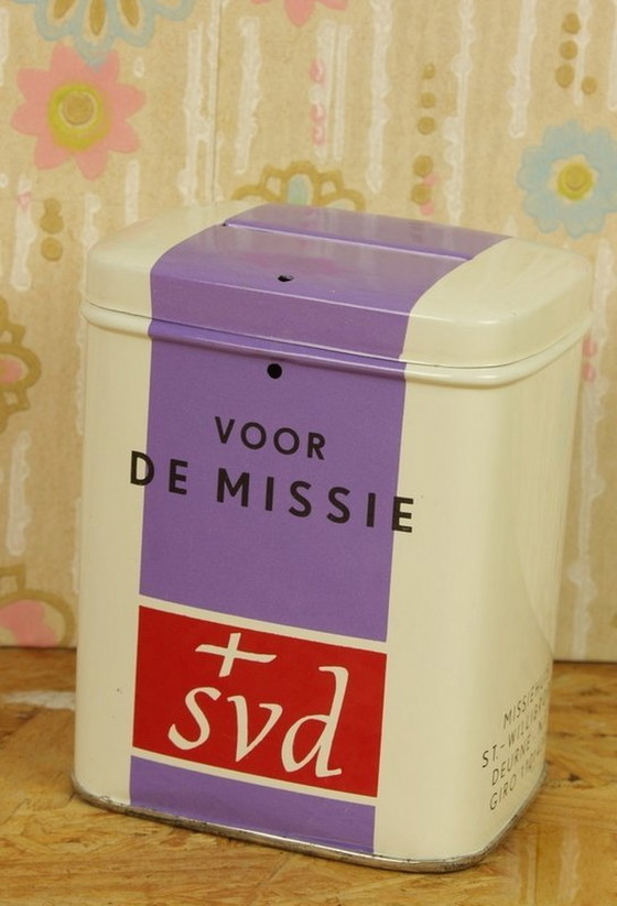 Image 1 of 9184 Vintage Missiebusje Collectebusje Collecteblikje