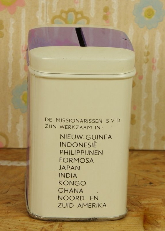 Image 1 of 9184 Vintage Missiebusje Collectebusje Collecteblikje