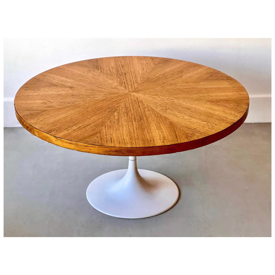 Image 1 of Vintage Tulip Salontafel Met Houten Draaibaar Blad, Door Graeter Vitra