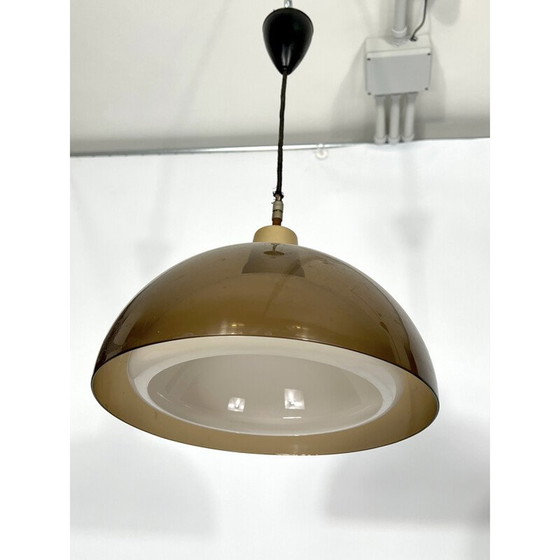 Image 1 of Paar vintage plexiglas kroonluchters van Candle, Italië 1970