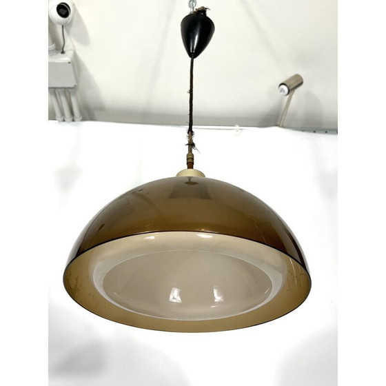 Image 1 of Paar vintage plexiglas kroonluchters van Candle, Italië 1970