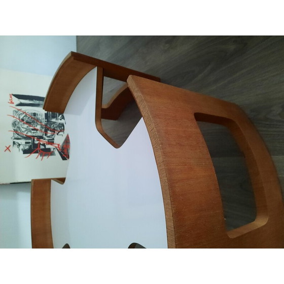 Image 1 of Vintage mahonie en wit laminaat salontafel van Gio Ponti, 1960