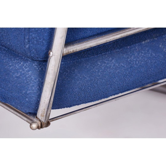 Image 1 of Paar vintage Bauhaus fauteuils in chroomstaal, Zwitserland 1930