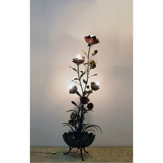 Image 1 of Vintage italiaanse sculpturale ijzeren vloerlamp, jaren 1960