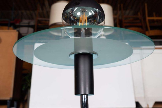 Image 1 of Minimalist vloerlamp glas chroom, Bauhaus style floor lamp