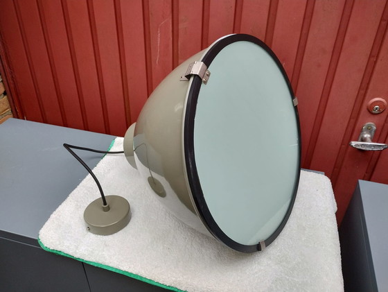 Image 1 of Vintage groen grijze lamp groot