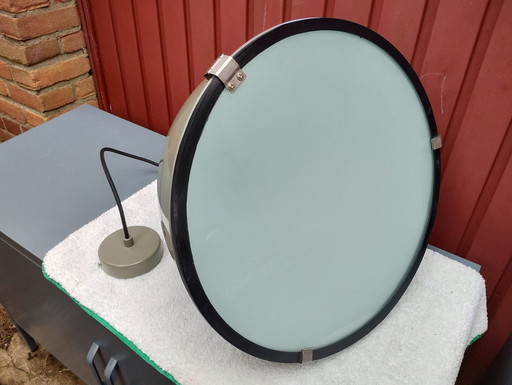 Vintage groen grijze lamp groot