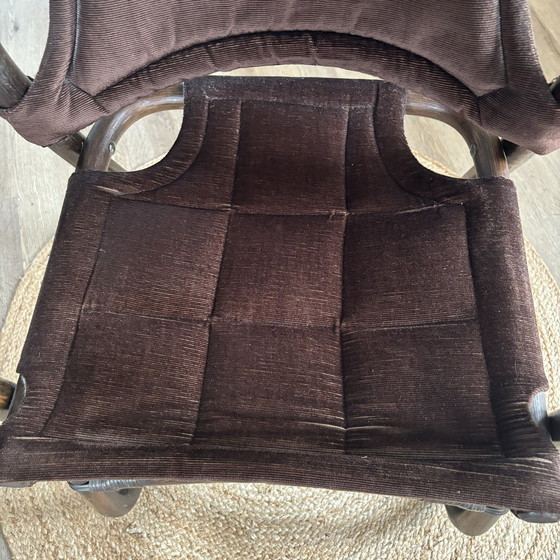 Image 1 of Bruine rotan Safari chair stoel