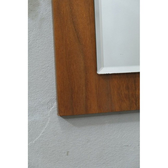 Image 1 of Mid century minimalistische teakhouten wandspiegel, 1970