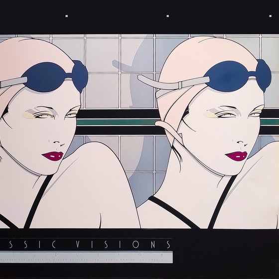 Image 1 of 1970S Originele Patrick Nagel "Zwemmers" Litho