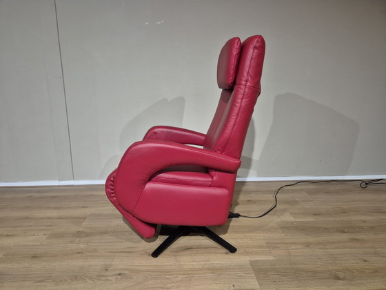 Image 1 of Polsteria Sta Op Stoel - Rood - Leder - Design - Elektrisch
