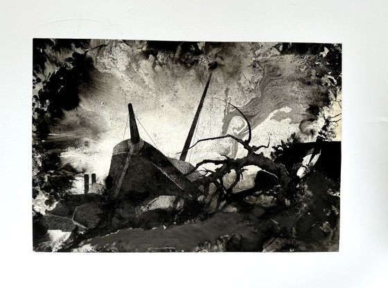 Image 1 of Eugène Eechaut - Inktcompositie,1980