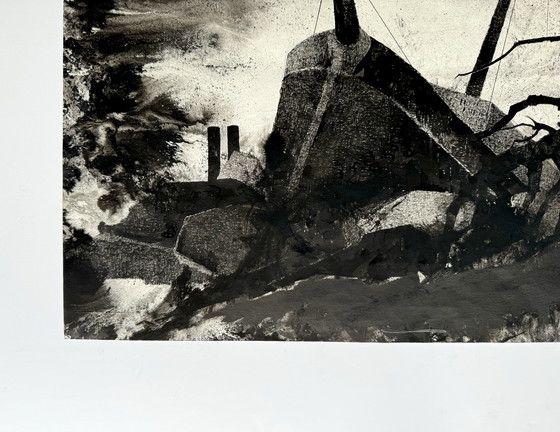 Image 1 of Eugène Eechaut - Inktcompositie,1980