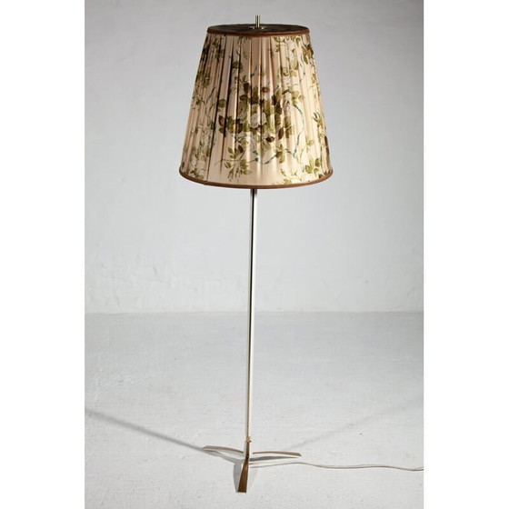 Image 1 of Vintage messing vloerlamp model Micheline van Jt Kalmar voor Kalmar, jaren 1950