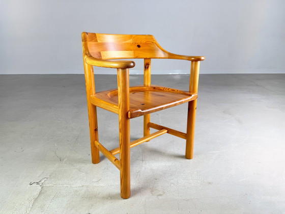 Image 1 of Set van 6 Rainer Daumiller fauteuils vintage stoel grenen