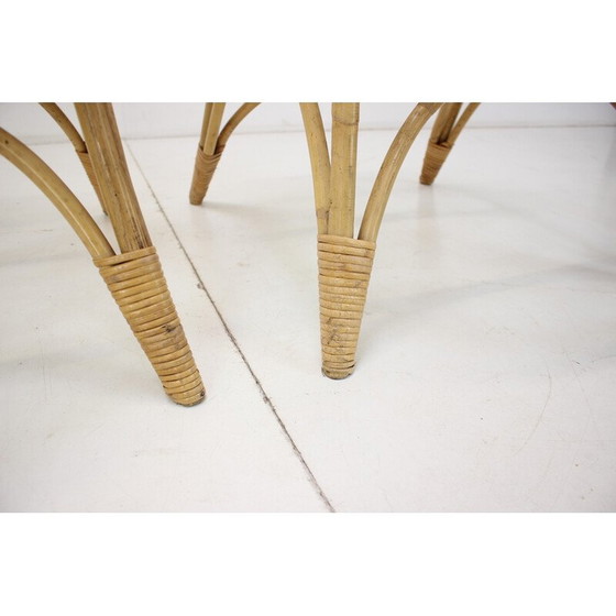 Image 1 of Paar vintage rotan fauteuils van Alan Fuchs, Tsjecho-Slowakije 1960