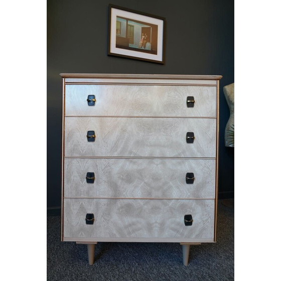 Image 1 of Vintage parelwitte formica ladekast, 1960