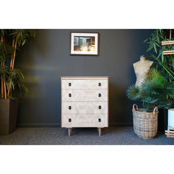 Image 1 of Vintage parelwitte formica ladekast, 1960