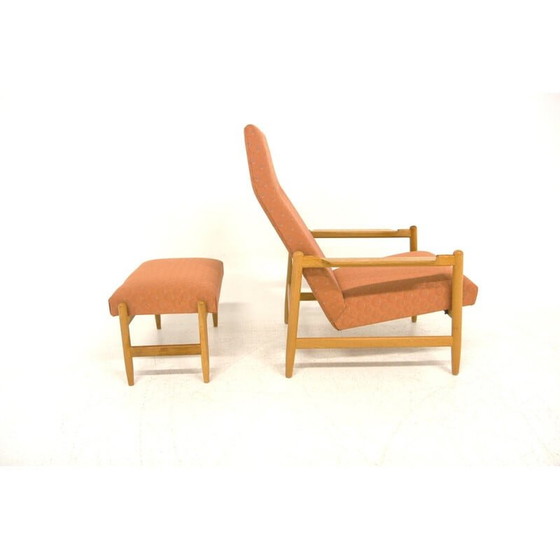 Image 1 of Vintage fauteuil "Sarek" met voetenbankje van Bengt Ruda, Zweden 1950