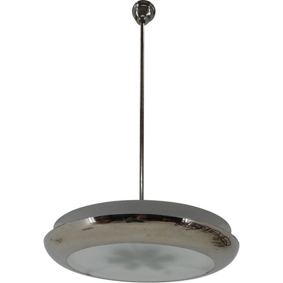 Image 1 of Vintage Bauhaus ufo nikkel kroonluchter, 1930