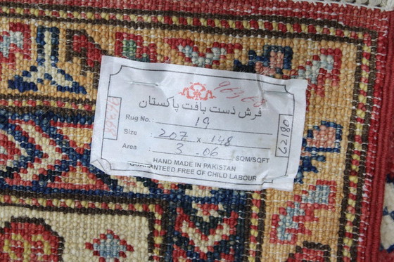 Image 1 of Origineel handgeknoopt Kazak Diyar tapijt 207 X 148 Cm Topconditie