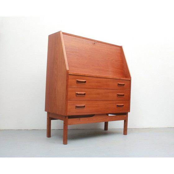 Image 1 of Vintage teakhouten secretaire van Dyrlund, Denemarken 1960